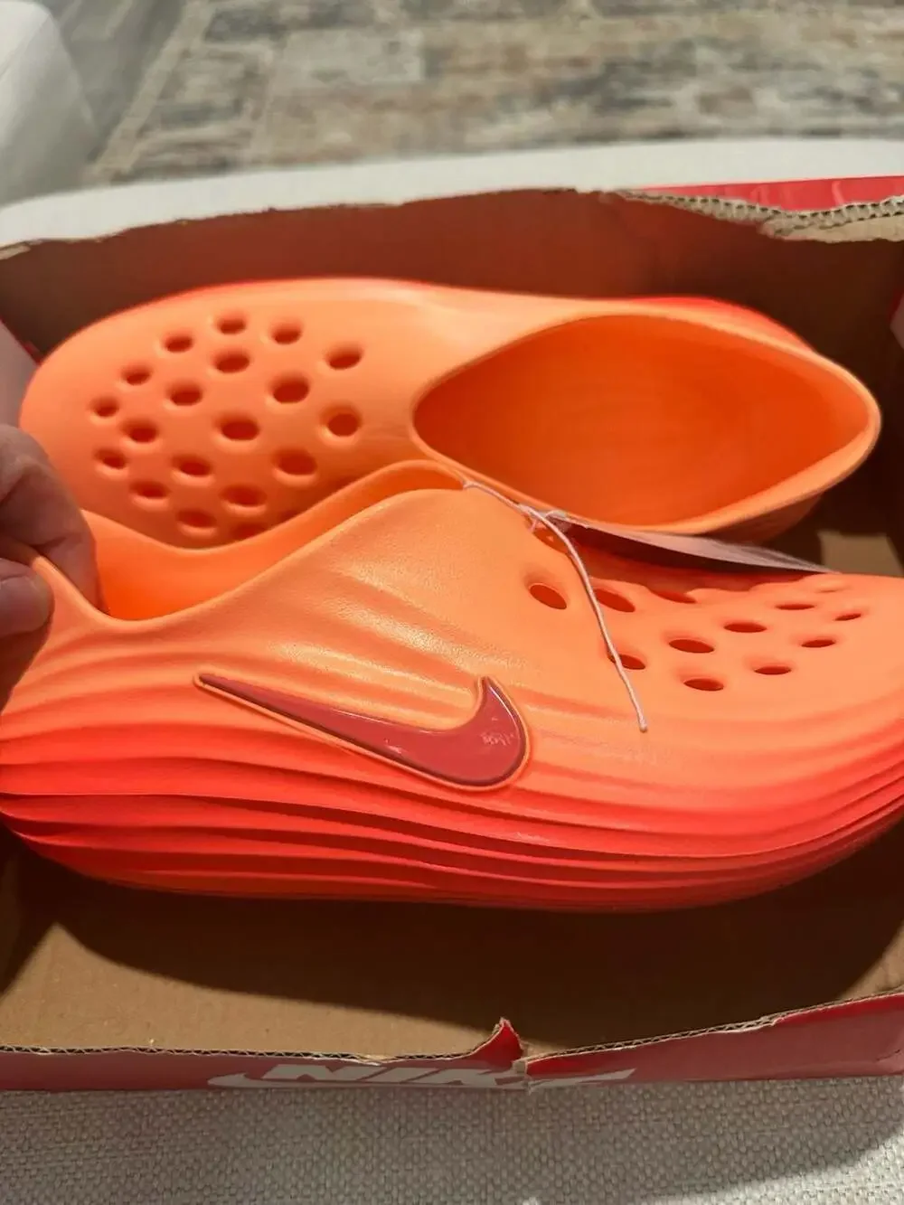 Nike ReactX Rejuven8 Casual Clogs - Orange Pulse/Hot Lava